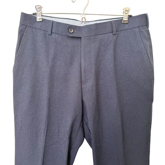 PETER MILLAR Navy Pleated Trouser Sz 34/32 - Picture 3 of 5